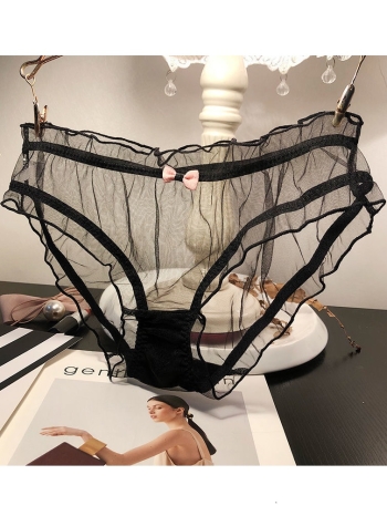 QUẦN LÓT NỮ REN LƯỚI NƠ NHỎ 4 MÀU – SIZE DƯỚI 56KG